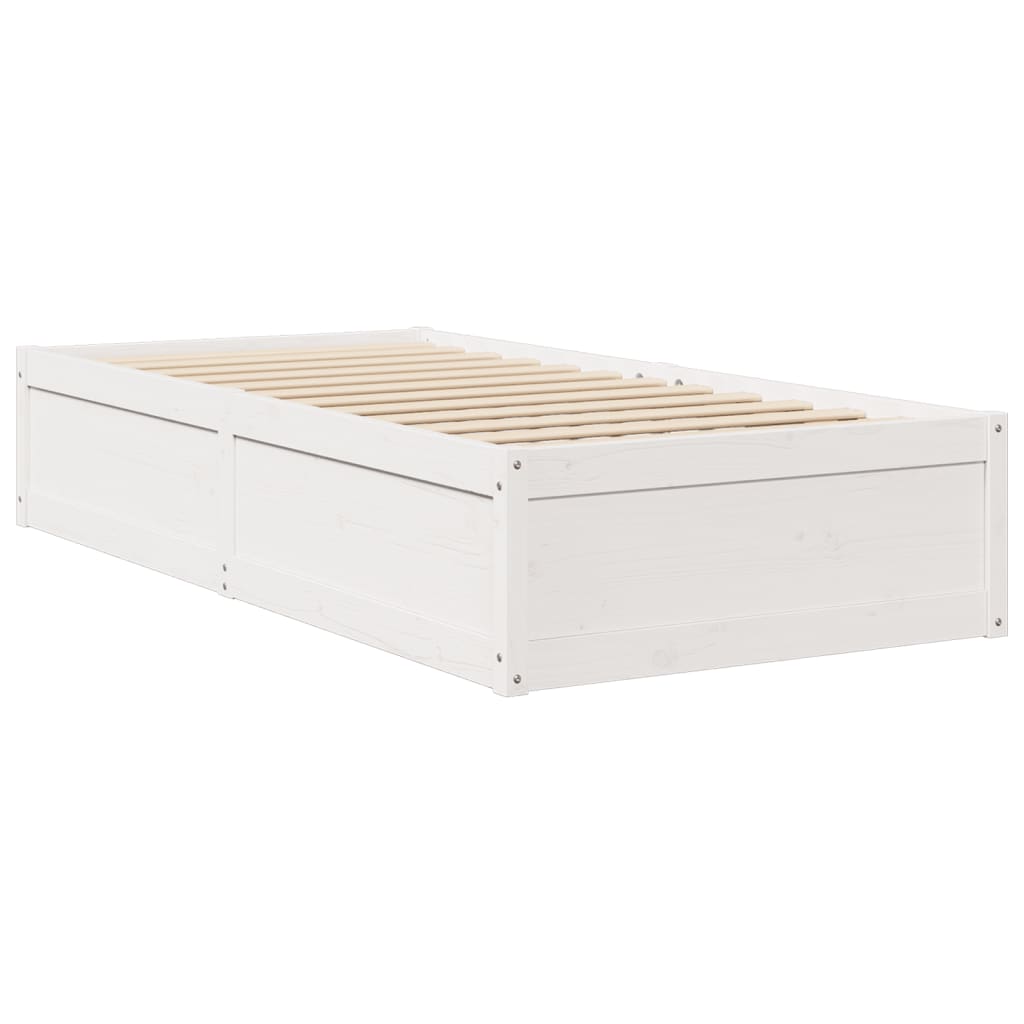 Seng Med Madrass Hvit 100X200 Cm Heltre Furu