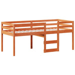 Høyseng Med Tak Voksbrun 90X190 Cm Heltre Furu