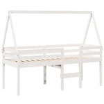 Høyseng Med Tak Hvit 75X190 Cm Heltre Furu