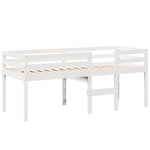 Høyseng Med Tak Hvit 75X190 Cm Heltre Furu