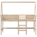 Køyeseng Med Stige Og Tak 90X190 Cm Heltre Furu