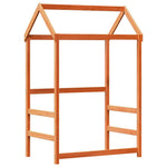 Sett Med Seng Og Benk Med Tak Voksbrun 100X200 Cm Heltre Furu