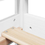 Sett Med Dagseng Og Benk Med Tak Hvit 80X200 Cm Heltre Furu