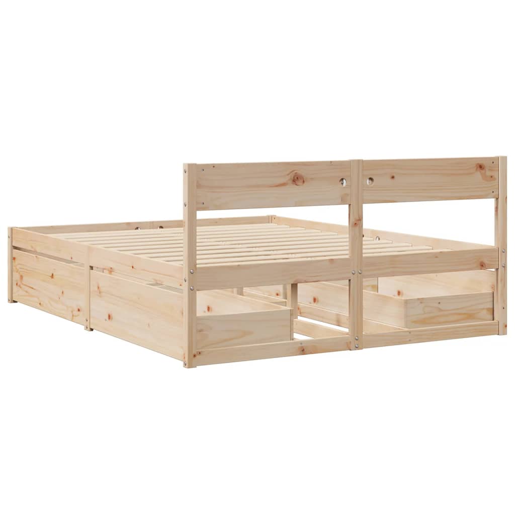 Sengeramme Uten Madrass 140X200 Cm Heltre Furu