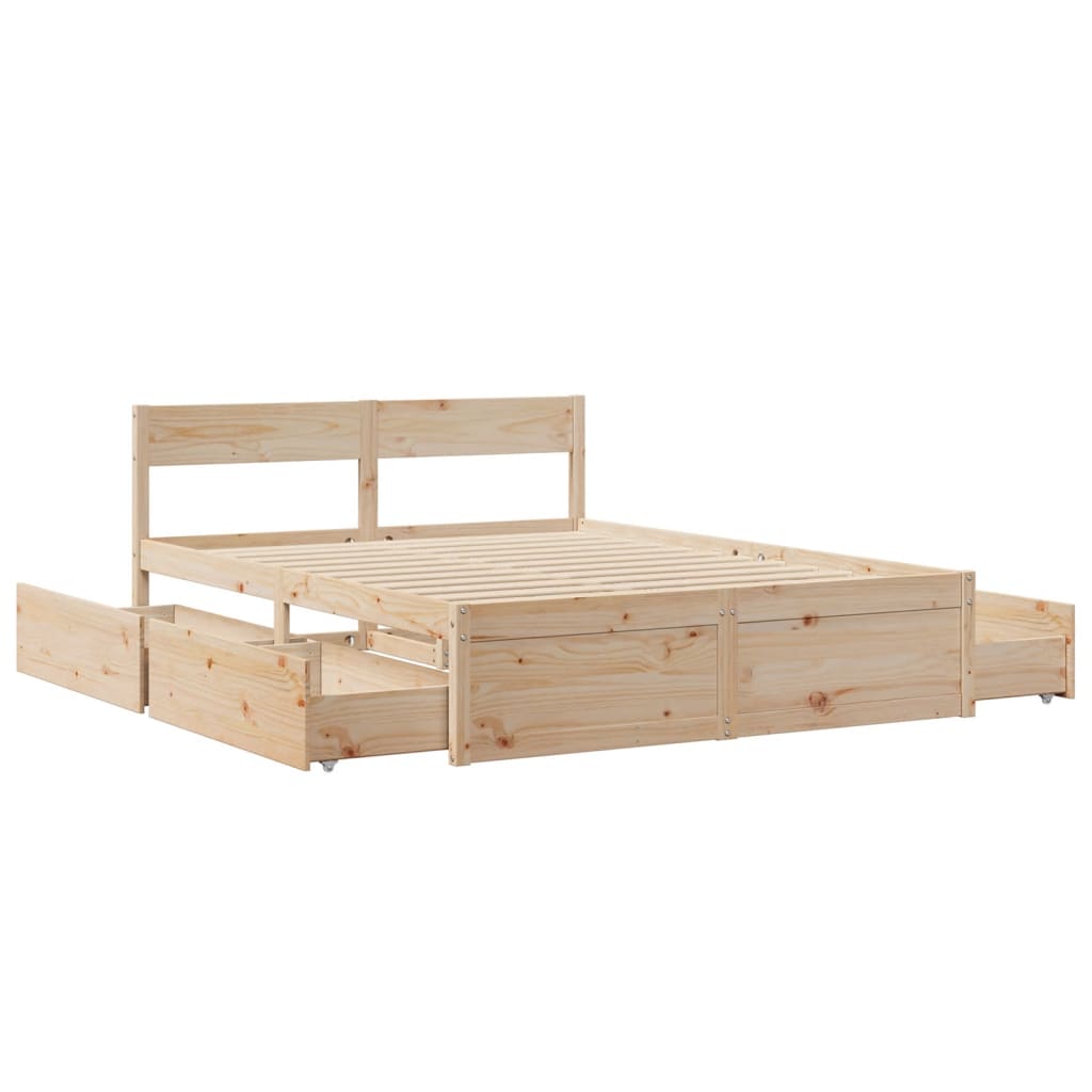Sengeramme Uten Madrass 140X200 Cm Heltre Furu