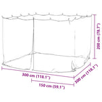Myggnett For Utendørs 220 Mesh Hvit 300X300X200 Cm
