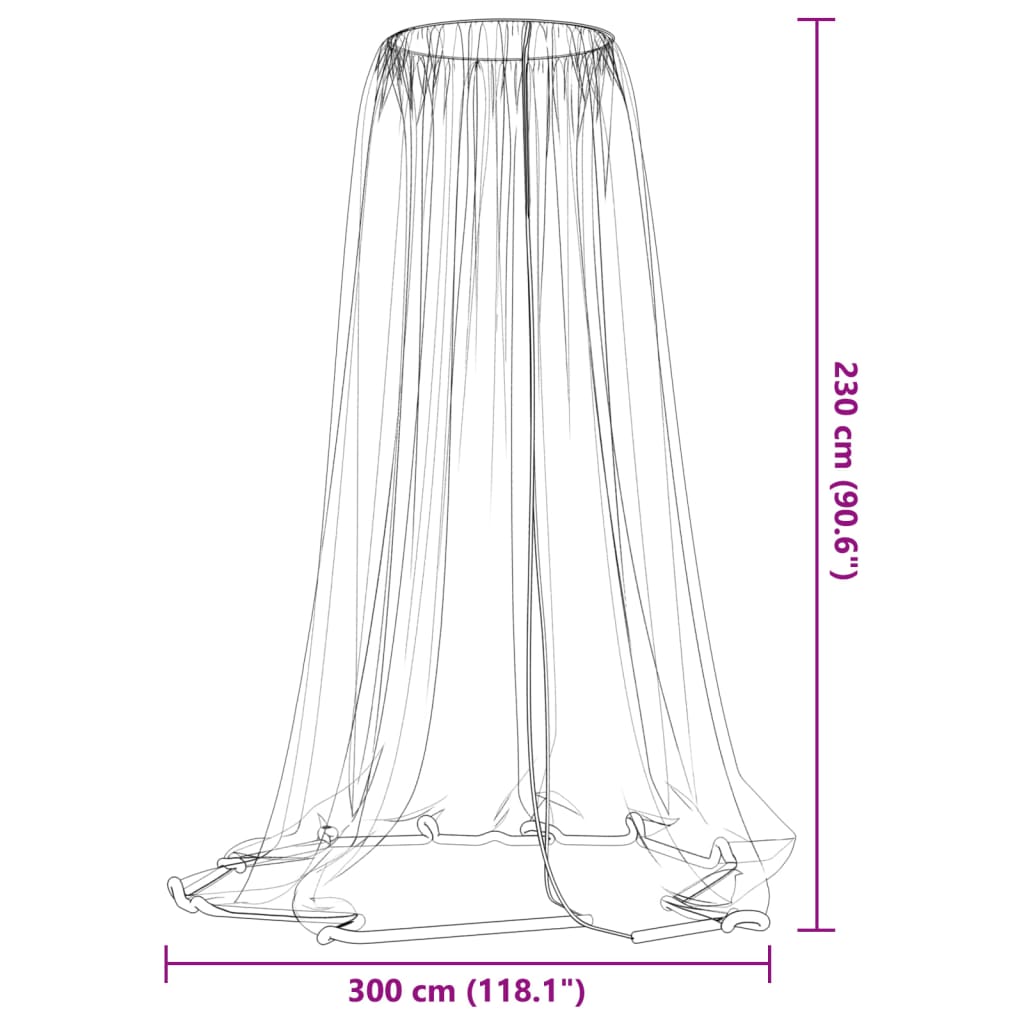 Myggnett For Paraply 220 Netting Hvit Φ300X230 Cm