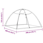 Mongolsk Myggnett Med Dører 220 Netting Svart 200X200X135 Cm