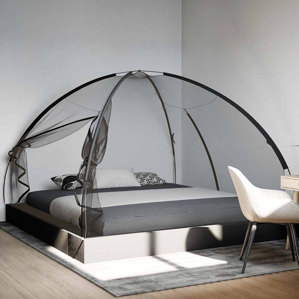 Mongolsk Myggnett Med Dører 220 Netting Svart 200X200X135 Cm