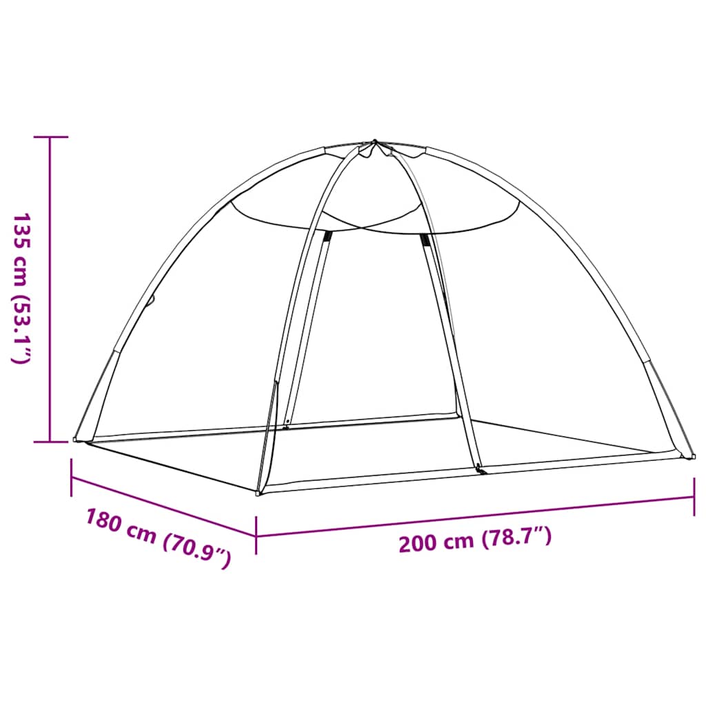 Mongolsk Myggnett Med Dører 220 Netting Hvit 200X180X135 Cm