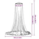 Myggnett Til Seng 220 Netting Hvit 56X56X220 Cm