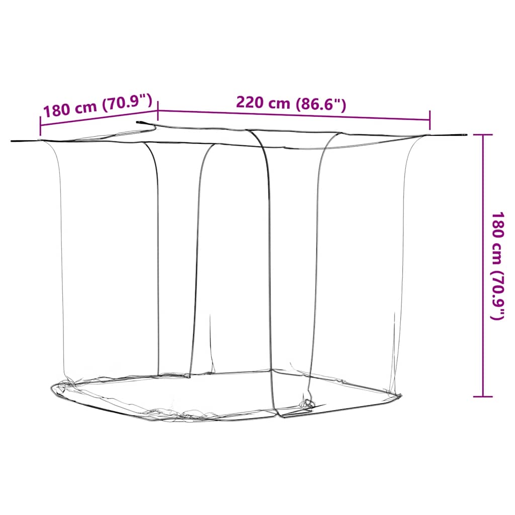 Hengende Myggnett 156 Netting Hvit 220X180X180 Cm