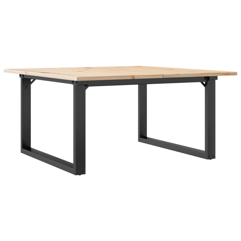 Salongbord O-Ramme 80X80X45 Cm Heltre Furu Og Stål