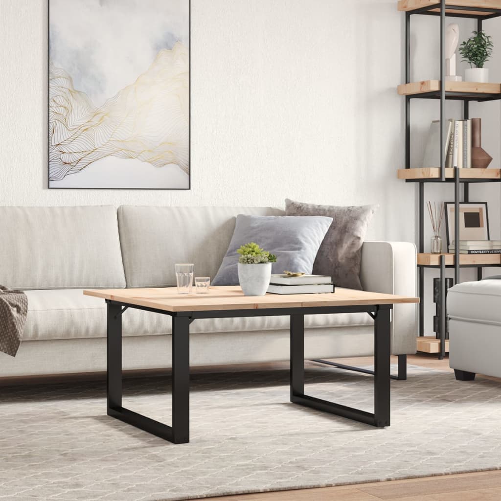 Salongbord O-Ramme 80X80X45 Cm Heltre Furu Og Stål