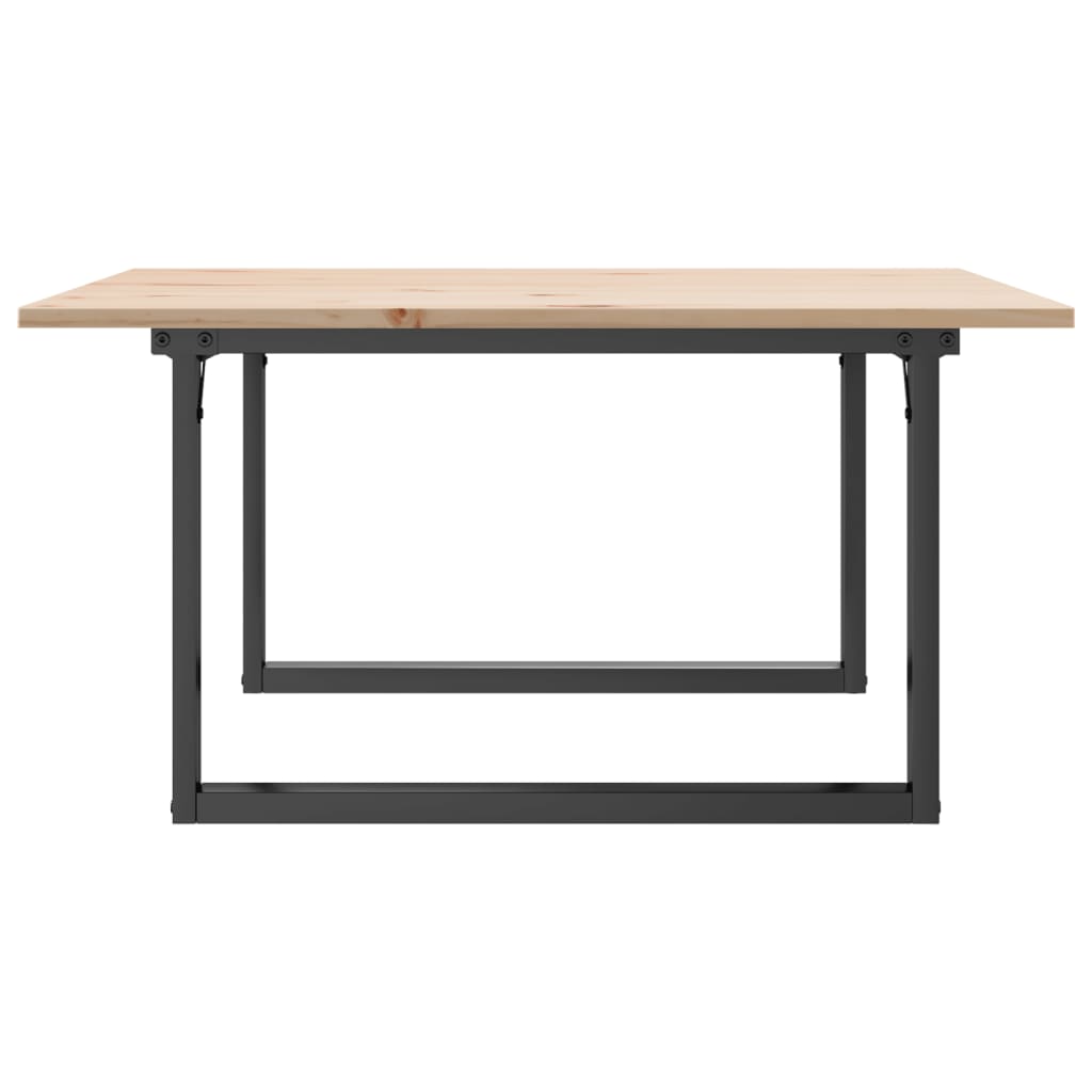 Salongbord O-Ramme 80X80X45 Cm Heltre Furu Og Stål