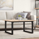 Salongbord O-Ramme 80X80X45 Cm Heltre Furu Og Stål