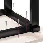 Salongbord O-Ramme 110X40X45 Cm Heltre Furu Og Stål