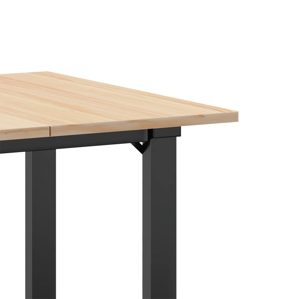 Spisebord O-Ramme 70X70X75 Cm Heltre Furu Og Stål