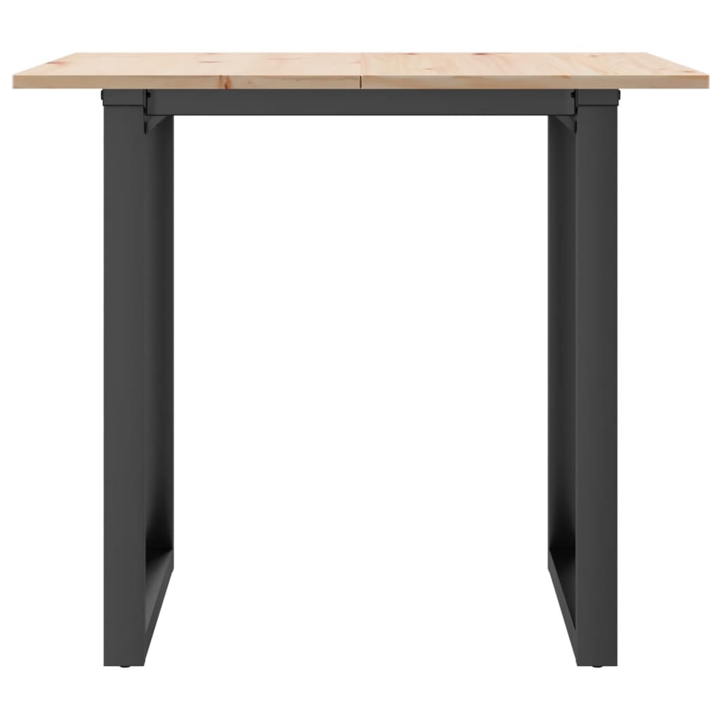 Spisebord O-Ramme 90X90X75 Cm Heltre Furu Og Stål