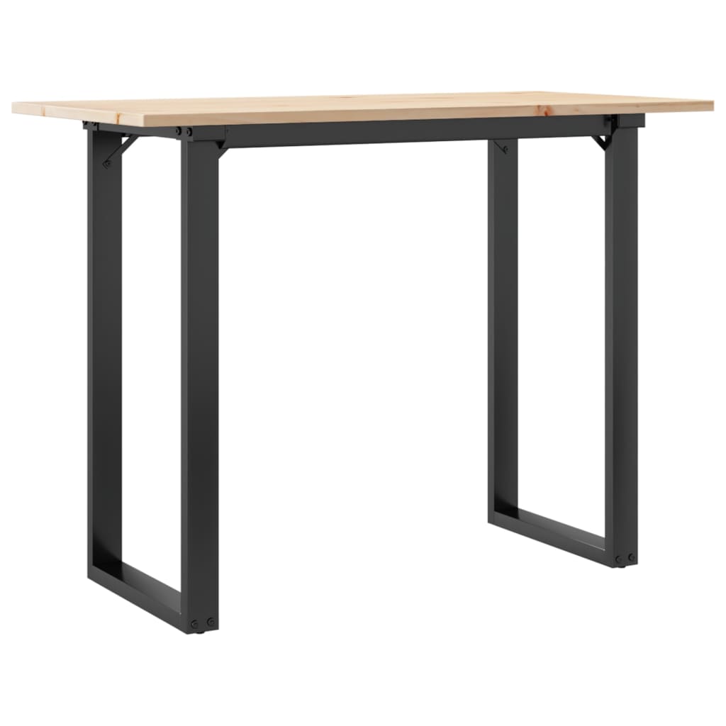 Spisebordo-Ramme 100X50X75 Cm Heltre Furu Og Stål