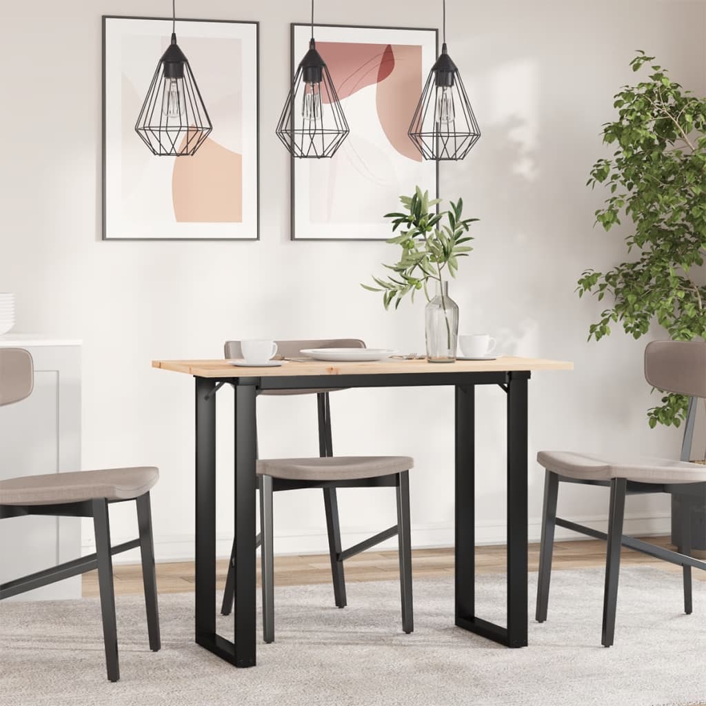 Spisebordo-Ramme 100X50X75 Cm Heltre Furu Og Stål