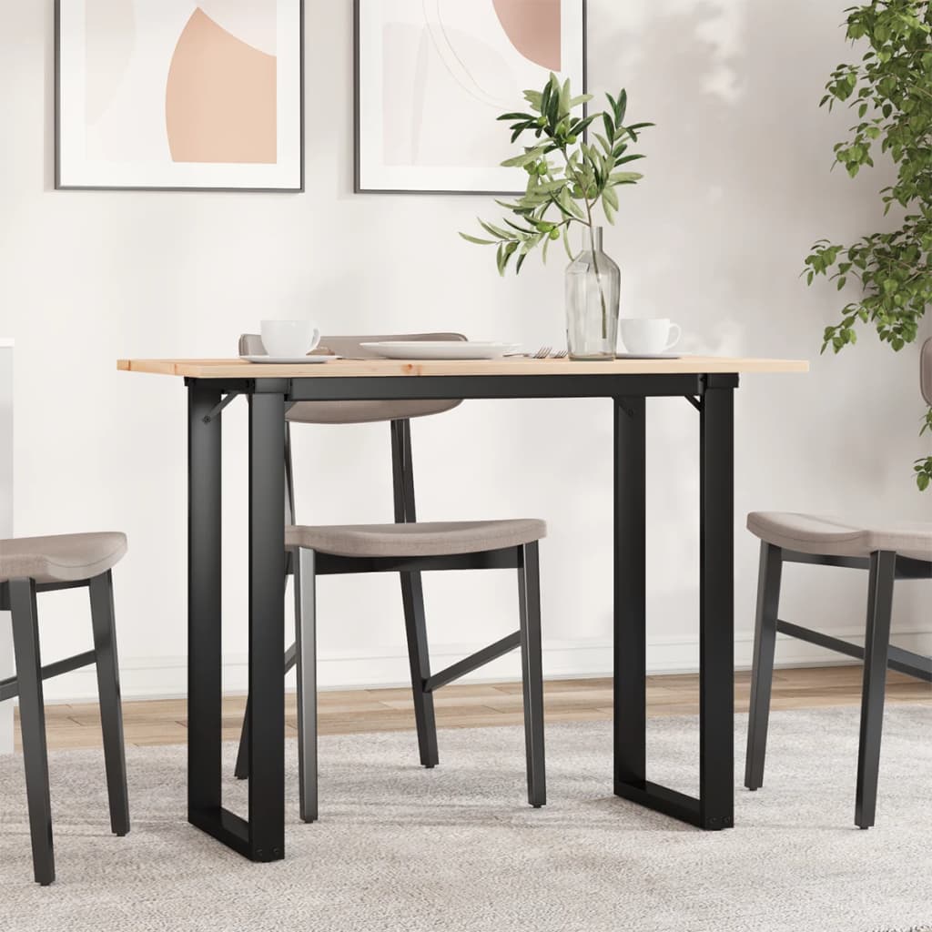 Spisebordo-Ramme 100X50X75 Cm Heltre Furu Og Stål