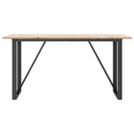 Spisebord O-Ramme 140X80X75 Cm Heltre Furu Og Stål