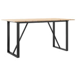Spisebord O-Ramme 140X80X75 Cm Heltre Furu Og Stål