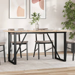 Spisebord O-Ramme 140X80X75 Cm Heltre Furu Og Stål