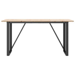 Spisebord O-Ramme 160X80X75 Cm Heltre Furu Og Stål