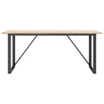 Spisebord O-Ramme 180X90X75 Cm Heltre Furu Og Stål