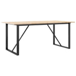 Spisebord O-Ramme 180X90X75 Cm Heltre Furu Og Stål
