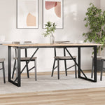 Spisebord O-Ramme 180X90X75 Cm Heltre Furu Og Stål