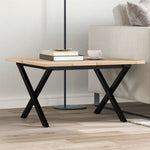 Salongbord X-Ramme 60X60X40 Cm Heltre Furu Og Stål
