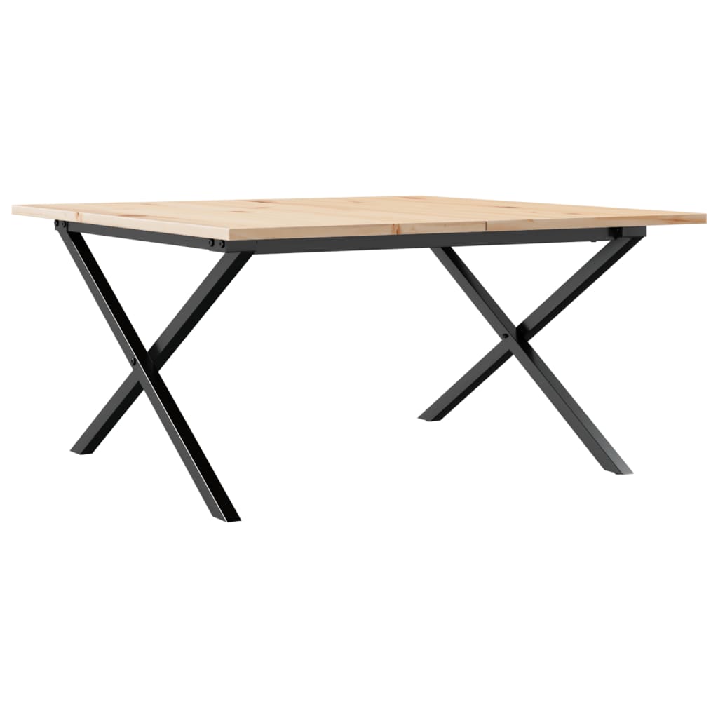 Salongbord X-Ramme 90X90X45 Cm Heltre Furu Og Stål