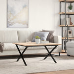 Salongbord X-Ramme 90X90X45 Cm Heltre Furu Og Stål