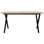 Salongbord X-Ramme 90X90X45 Cm Heltre Furu Og Stål