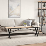 Salongbord X-Ramme 160X40X45 Cm Heltre Furu Og Stål