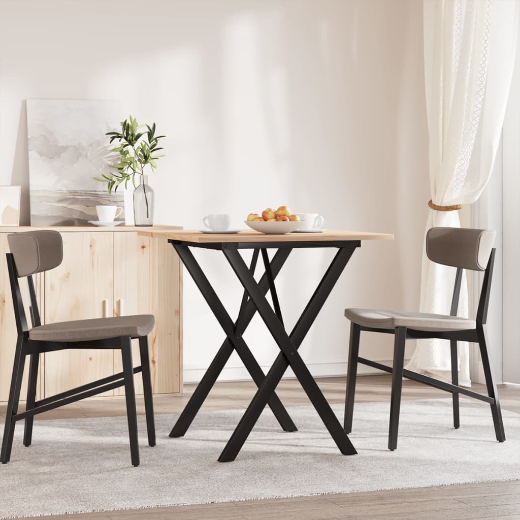 Salongbord X-Ramme 70X70X75 Cm Heltre Furu Og Stål