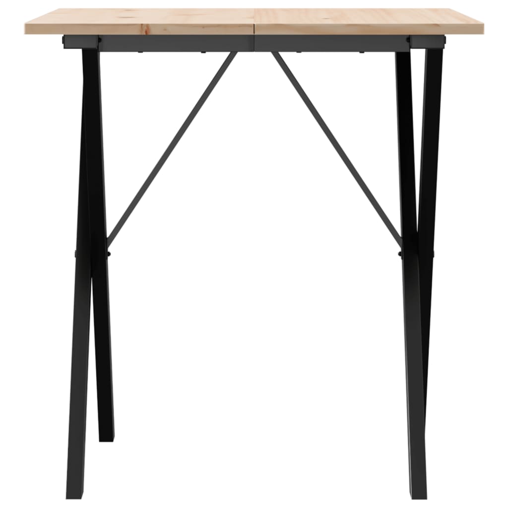 Salongbord X-Ramme 70X70X75 Cm Heltre Furu Og Stål