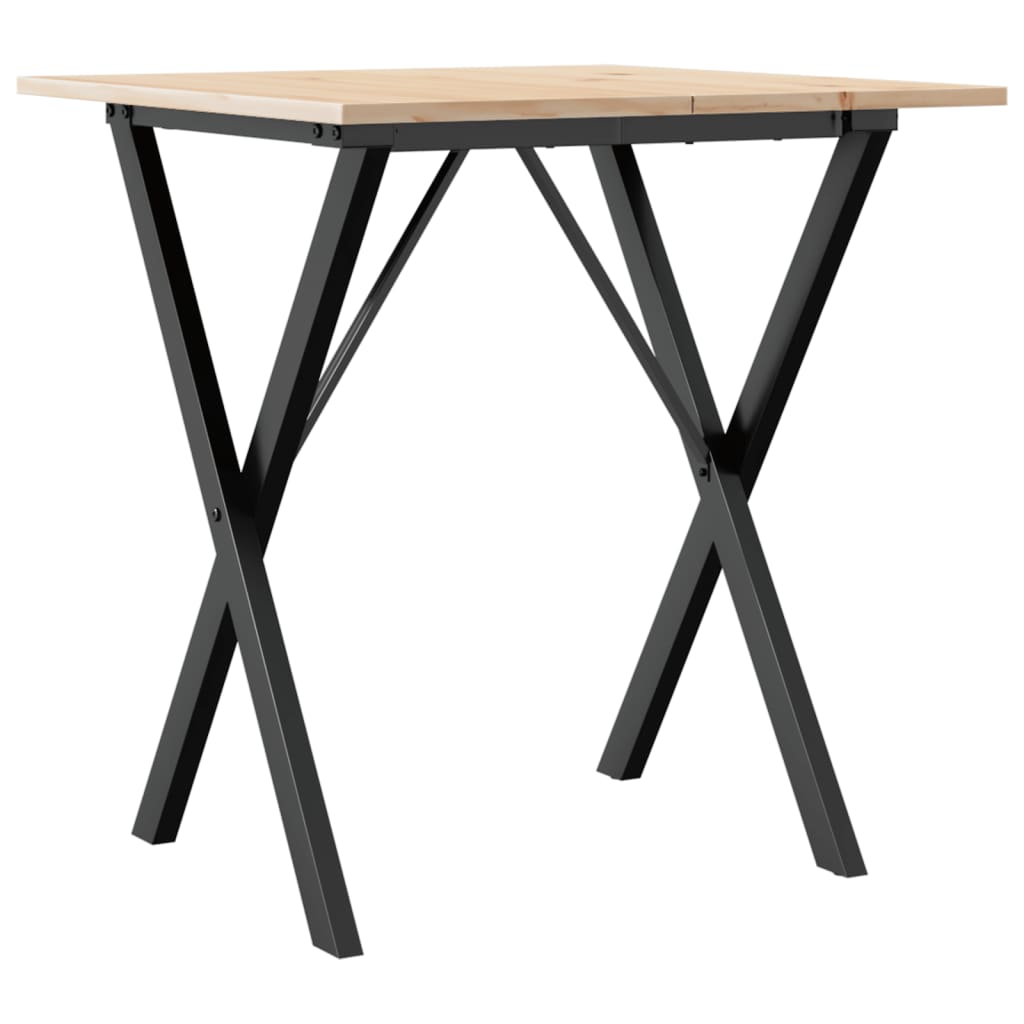 Salongbord X-Ramme 70X70X75 Cm Heltre Furu Og Stål