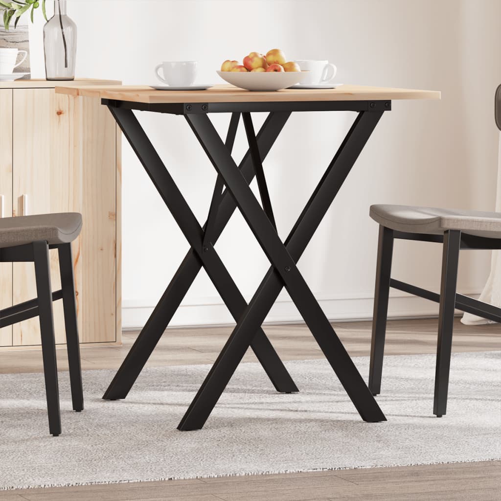Salongbord X-Ramme 70X70X75 Cm Heltre Furu Og Stål