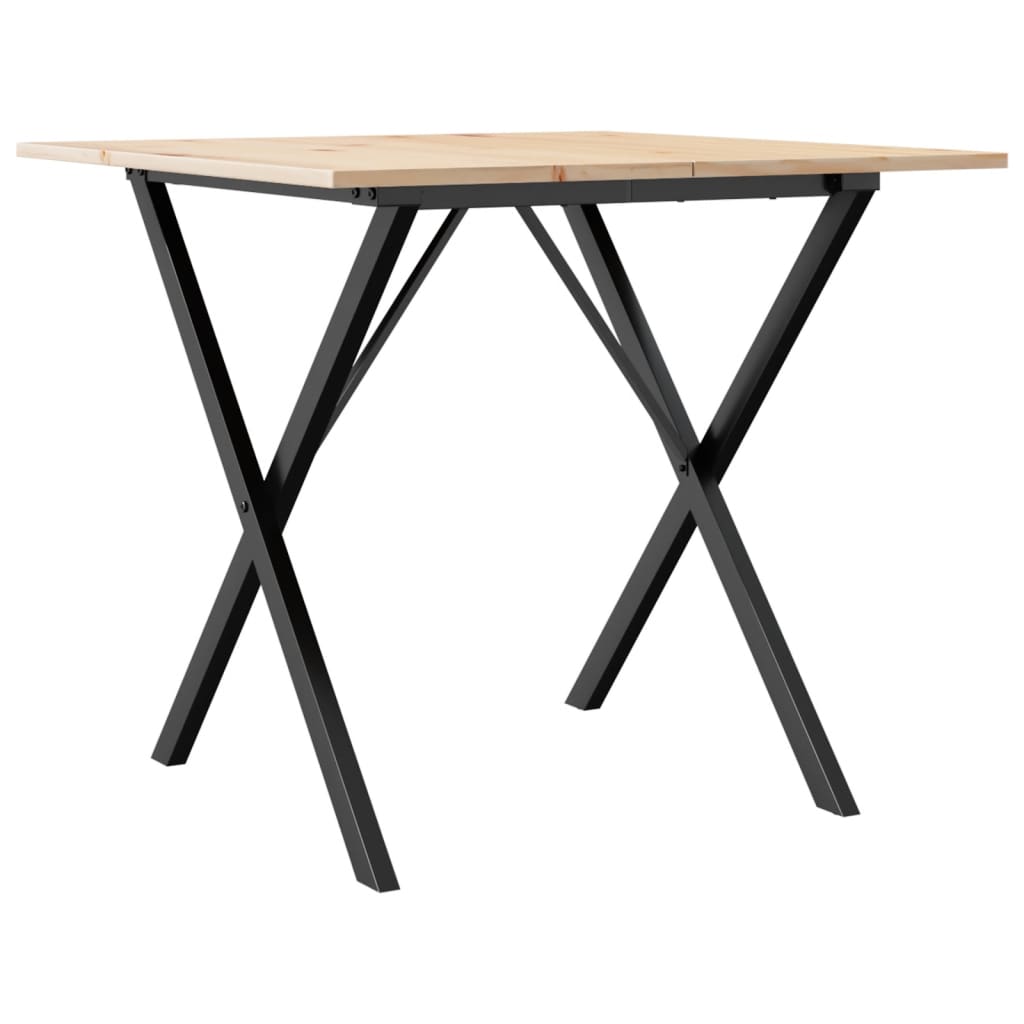 Salongbord X-Ramme 90X90X75 Cm Heltre Furu Og Stål