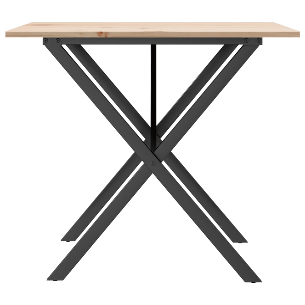 Salongbord X-Ramme 90X90X75 Cm Heltre Furu Og Stål
