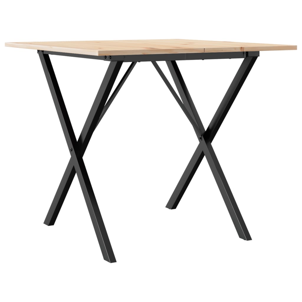 Salongbord X-Ramme 90X90X75 Cm Heltre Furu Og Stål