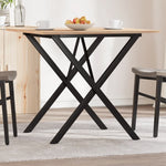 Salongbord X-Ramme 90X90X75 Cm Heltre Furu Og Stål