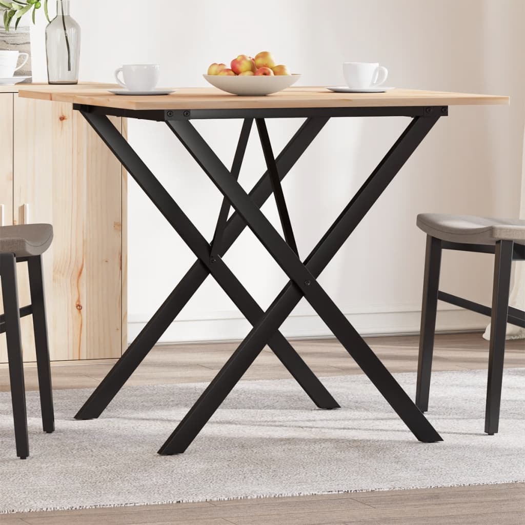 Salongbord X-Ramme 90X90X75 Cm Heltre Furu Og Stål