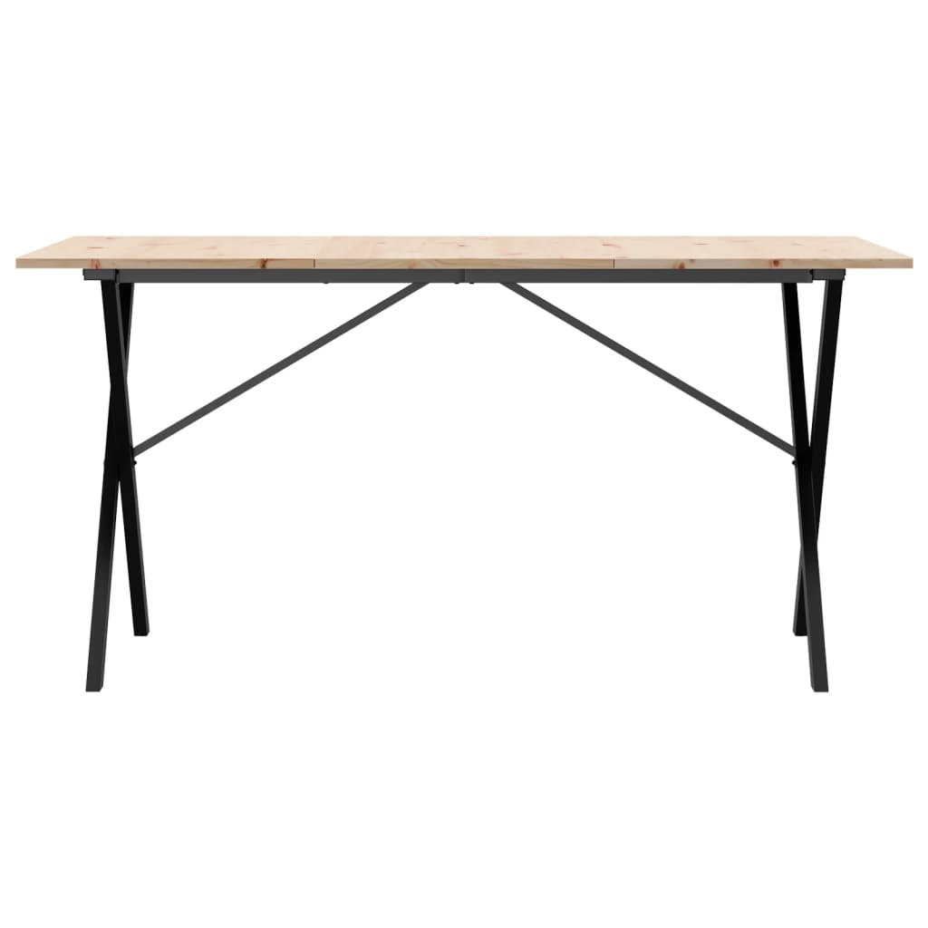 Salongbord X-Ramme 140X80X75 Cm Heltre Furu Og Stål