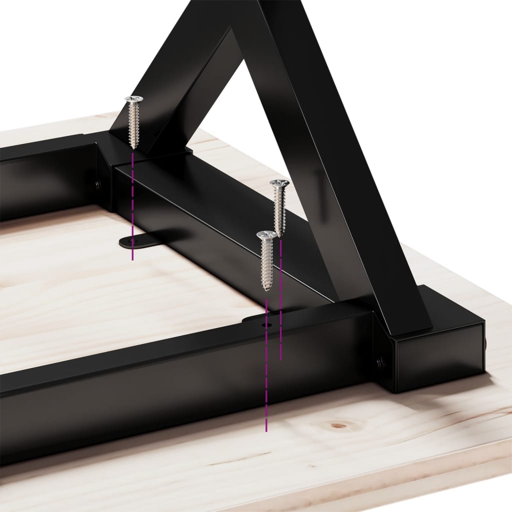 Spisebord X-Ramme 160X80X75 Cm Heltre Furu Og Stål