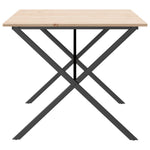 Spisebord X-Ramme 180X90X75 Cm Heltre Furu Og Stål